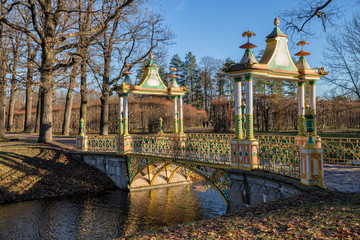 Small Chinese bridge in Alexander Park, Tsarskoye Selo