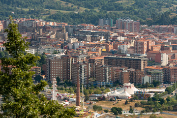 view over parts of the city of Bilbao