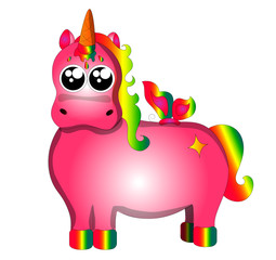 cute pink horse unicorn