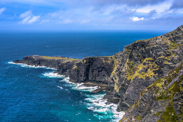 Geokaun Mountains and Fogher Cliffs at Valentina Island, Ring Of Kerry, Ireland