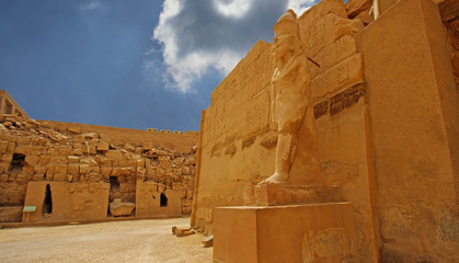 Anscient Temple of Karnak in Luxor - Ruined Thebes Egypt
