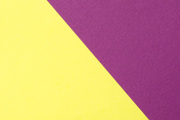 Yellow and purple color texture paper background. Geometric paper background.