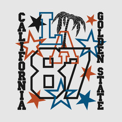 Los Angeles t-shirt, California graphic, sport