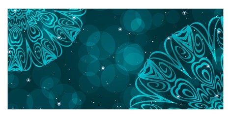 Design Template Invitations, Flyers for a Yoga Studio with Floral Mandala Pattern. Vector.