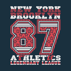 t-shirt New York, fashion Typography, sport emblem design