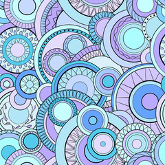 Fototapeta premium Seamless background with abstract circles. Geometric pattern