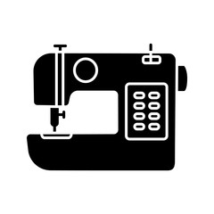 Sewing machine glyph icon