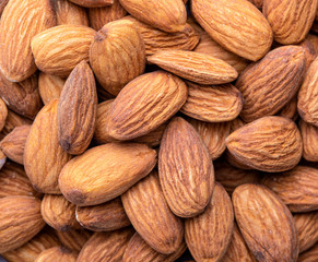 Fototapeta premium Background with almonds