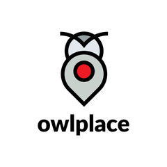 Owl / Location Logo Design Inspiration, Vector illustration