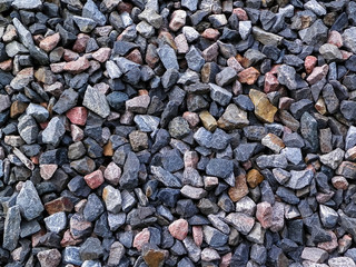 Close up of small stones as nature background.