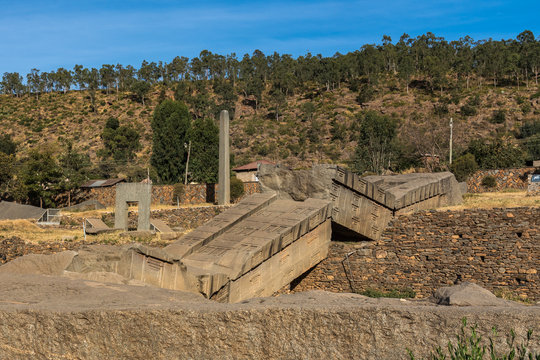 Äthiopien  - Aksum - Stelenpark - Obelisk von Axum