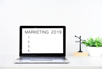 Fototapeta premium MARKETING 2019 Business Concept