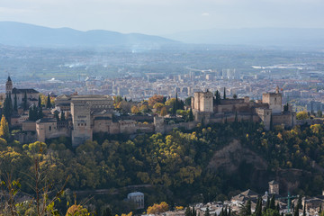 Fototapeta na wymiar Alhambra in November. Granada, Andalusia.