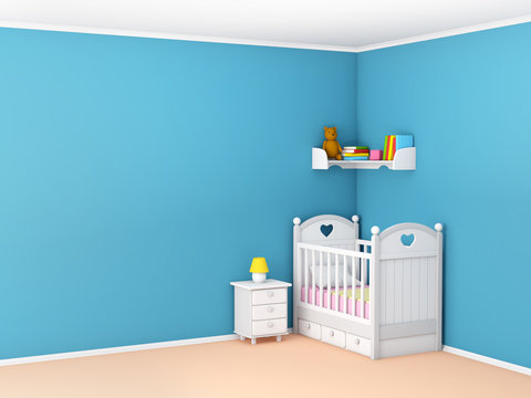 baby's bedroom empty wall