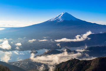 新道峠より朝の富士山