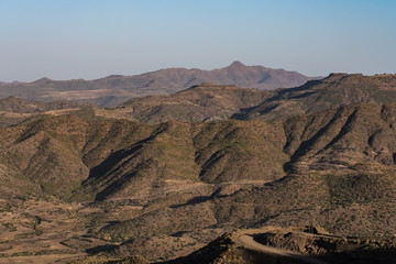 Fototapeta na wymiar Äthiopien - Landschaft bei Lalibela 