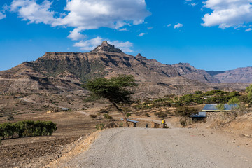 Äthiopien - Landschaft bei Lalibela