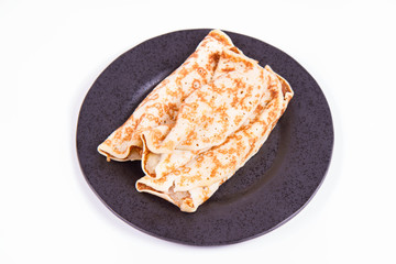 Pancakes stuffed with braised apples 