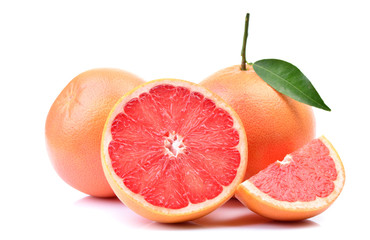 Grapefruit on white background