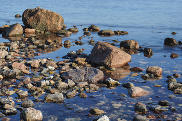 Fototapeta na wymiar Baltic sea sunny day coast beach outdoor nature