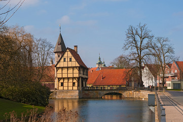 Naklejka premium Muensterland germany historical castle sunny day