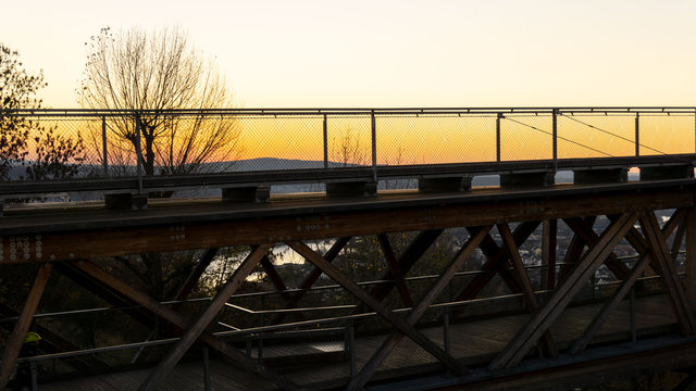 Brücke bei Sonnenuntergang © Alex.Explored