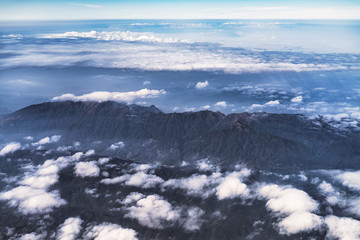 Fototapeta premium Aerial view of the mountains