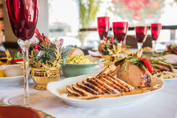 christmas table setting