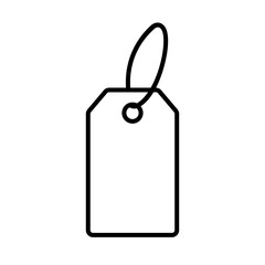 Price tag line icon. Simple label with item price. Vector Illustration