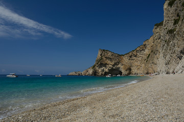 Fototapeta na wymiar Chomi Beach (Paradise Beach) on Corfu, Ionian Islands, Greece