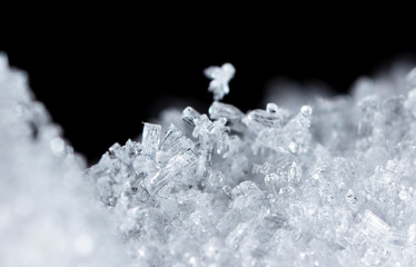 Obraz na płótnie Canvas crystals of snow, ice