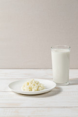 Tibetan kefir milk mushroom on white background. 