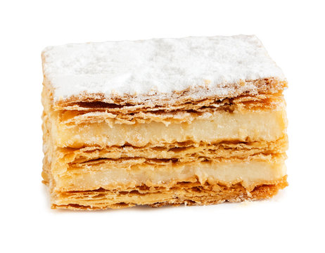 Piece Of Cake Napoleon Isolated On White Background