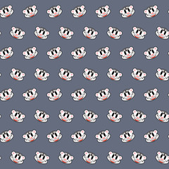 White tiger - emoji pattern 05