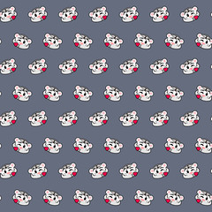 White tiger - emoji pattern 14