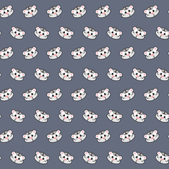 White tiger - emoji pattern 15