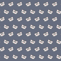 White tiger - emoji pattern 16