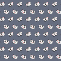 White tiger - emoji pattern 18
