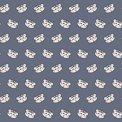 White tiger - emoji pattern 17