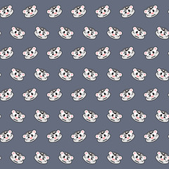 White tiger - emoji pattern 23