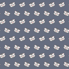 White tiger - emoji pattern 25
