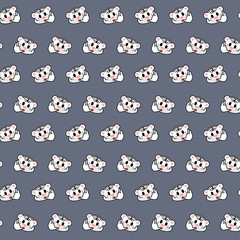 White tiger - emoji pattern 26