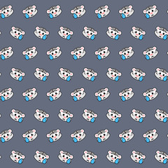 White tiger - emoji pattern 30