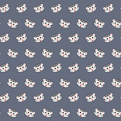 White tiger - emoji pattern 32