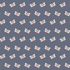 White tiger - emoji pattern 34