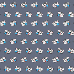White tiger - emoji pattern 33