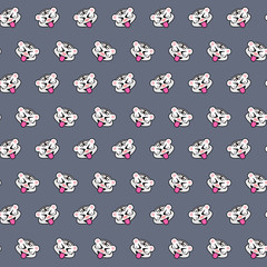 White tiger - emoji pattern 39