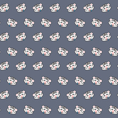 White tiger - emoji pattern 40