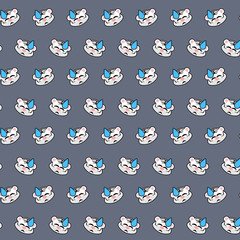 White tiger - emoji pattern 42