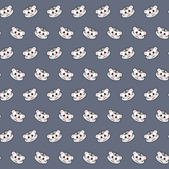 White tiger - emoji pattern 44